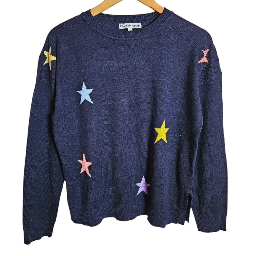 Franklin & Daysi navy‎ stars sweater